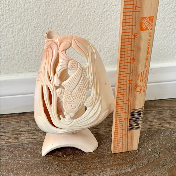 Vintage Large Hand Carving Figurine Shell 6 Inch - Picture 7 of 10